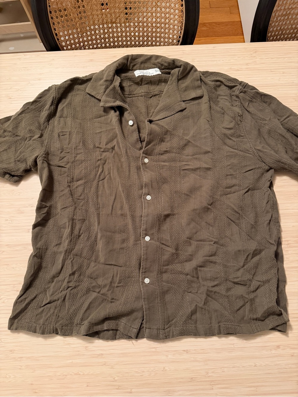 Men's brown Short-Sleeve Button-Up Shirt